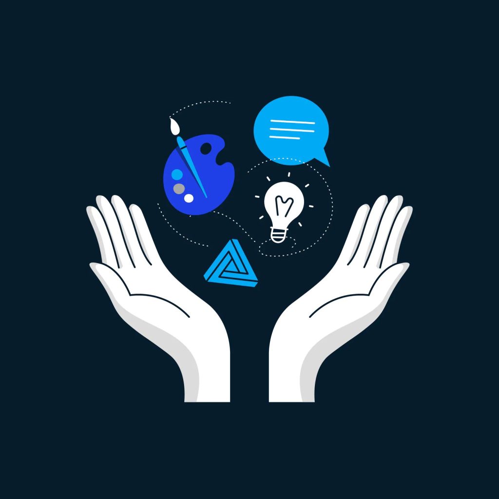 soft skills training concepts with innovative icons supported by learning and personal development